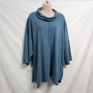 J. Jill Blue Cowl Neck Sweater